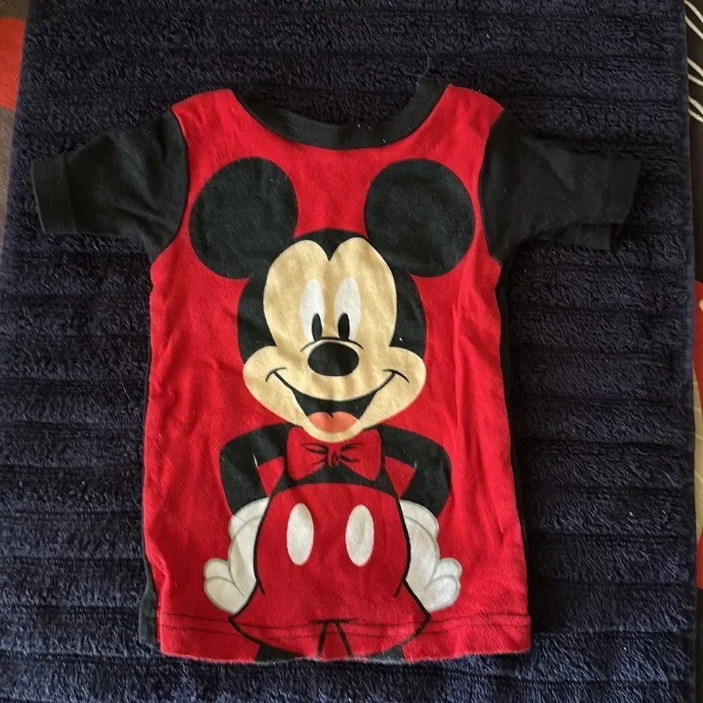 Disney Baby Mickey Mouse 2-Piece Pajama Set Size 12 Months Toddler Sleepwear